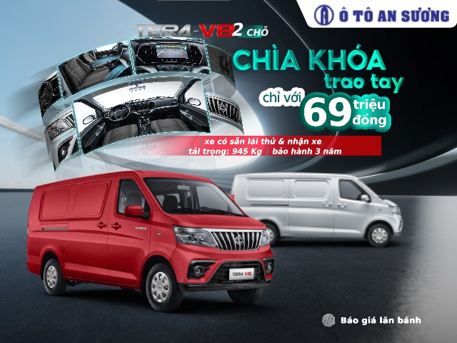 Cập nhật giá xe tải van Tera V8 2 chỗ