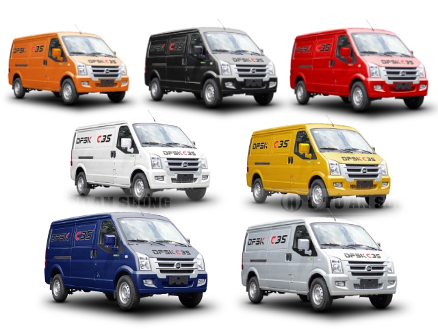 Xe tải van DFSK C35 2 chỗ có đầy đủ màu sắc cho khách hàng lựa chọn