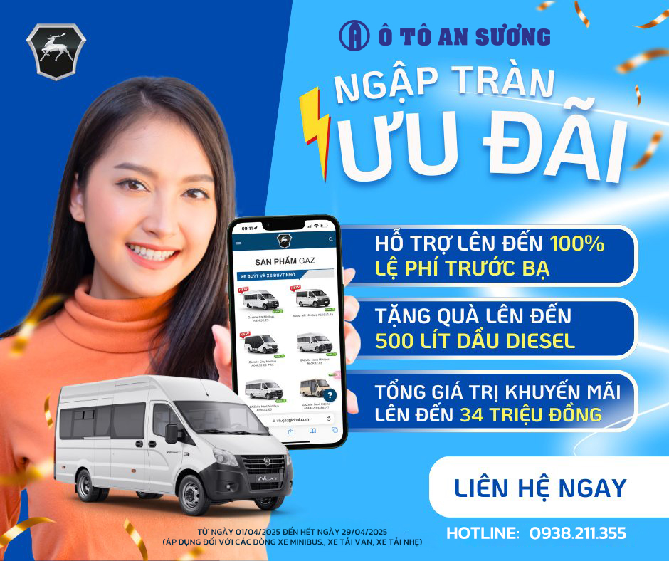 Chương trình khuyến mãi xe Gaz tháng 4/2025