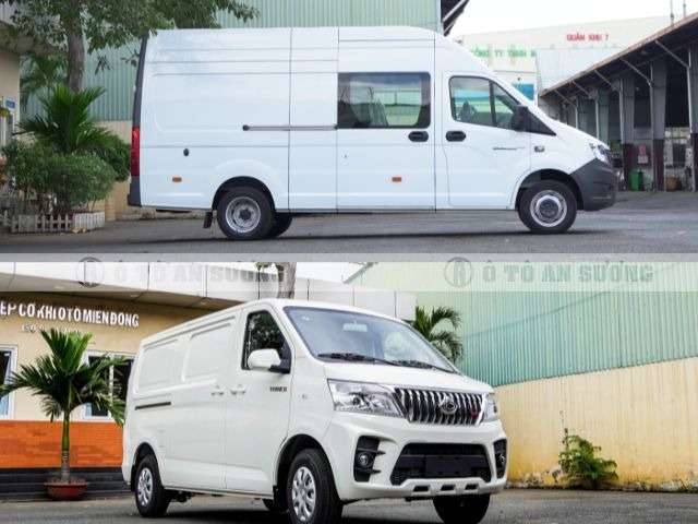 Xe tải van động cơ xăng và động cơ diesel