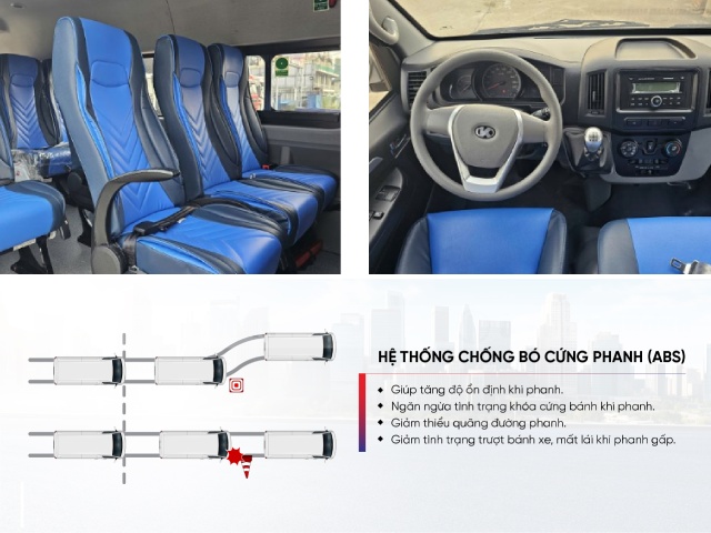 Xe khách Kim Long 16 chỗ đảm bảo an toàn khi vận hành