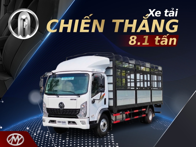 Xe tải Chiến Thắng 8 tấn, kích thước thùng dài 6.2m động cơ mạnh mẽ