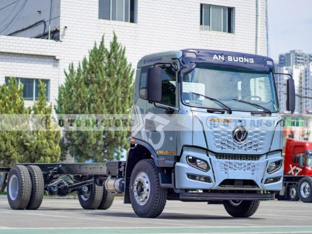 Phiên bản xe tải Dongfeng X3 180HP thùng 8m3 màu xanh xám ấn tượng