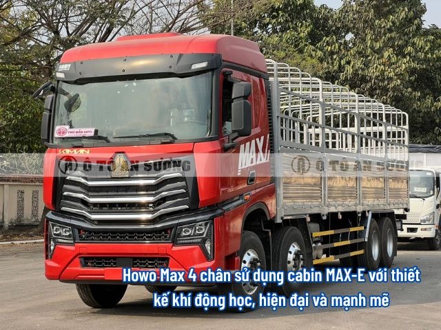 Ngoại thất mạnh mẽ của xe tải Howo 4 chân