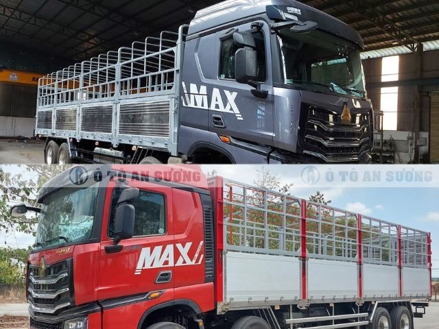 Tải trọng và kích thước thùng xe của howo max 4 chân