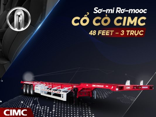 rơ moóc cổ cò cimc 3 trục 48 feet