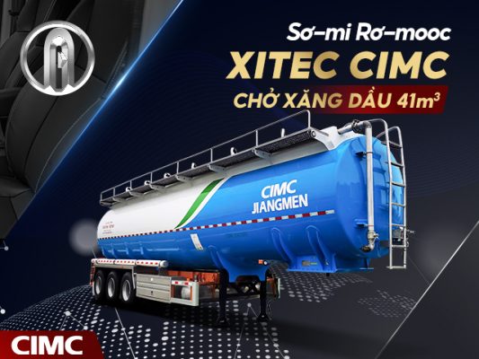 Sơ mi rơ moóc bồn xitec thép chở xăng dầu 41 khối