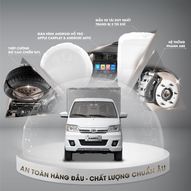 Nội thất xe tải Karry Yoki 990kg