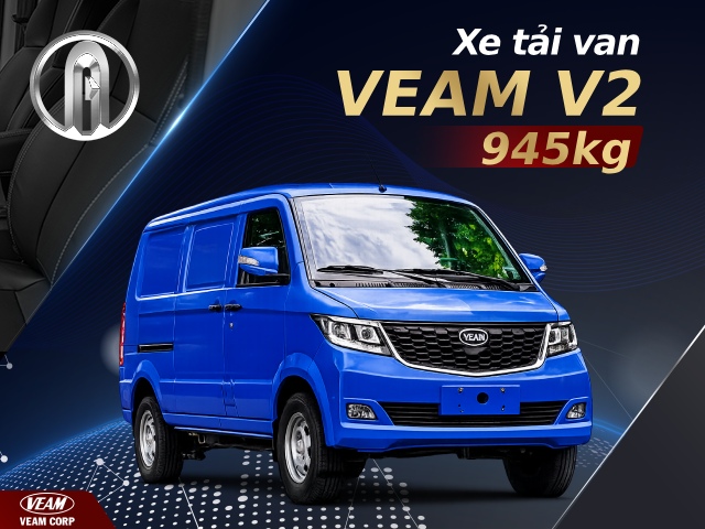 Xe tải van Veam V2 945kg 2 chỗ