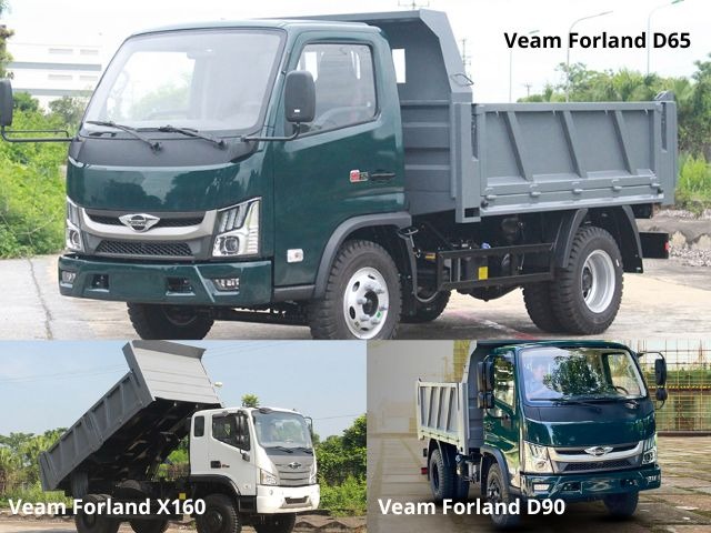 Dòng xe ben veam Forland gồm 3 dòng xe chính