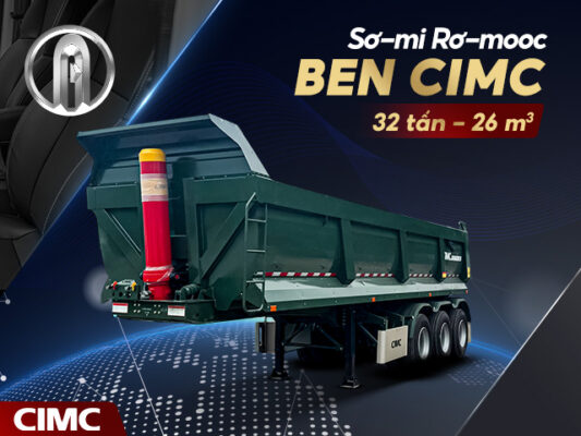 Rơ mooc ben CIMC 26 khối thùng ben 8.52m