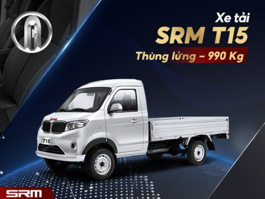Xe SRM T15 thuộc phân khúc xe tải nhẹ máy xăng mới ra mắt của SRM