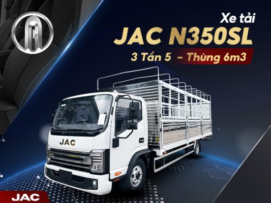 Xe tải JAC N350SL E5 tải trọng 3,5 tấn thùng 6m3