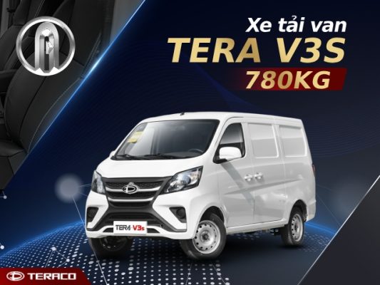 Xe tải van tera V3s 2 chỗ (2s) là chiến binh vận chuyển nhỏ gọn và linh hoạt trong đô thị.