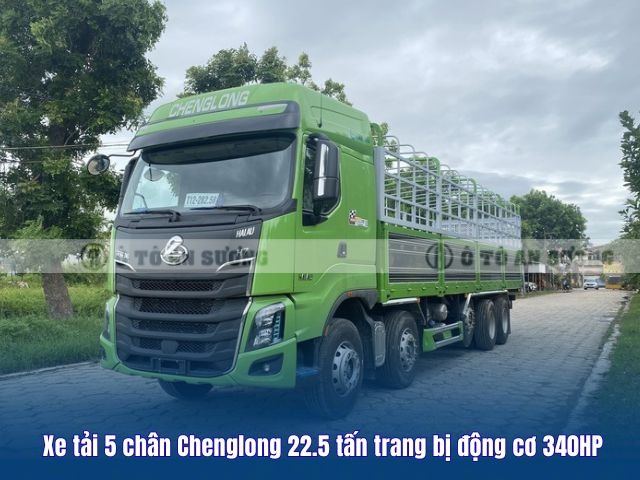 Xe tải 5 chân Chenglong 22.5 tấn trang bị động cơ 340HP