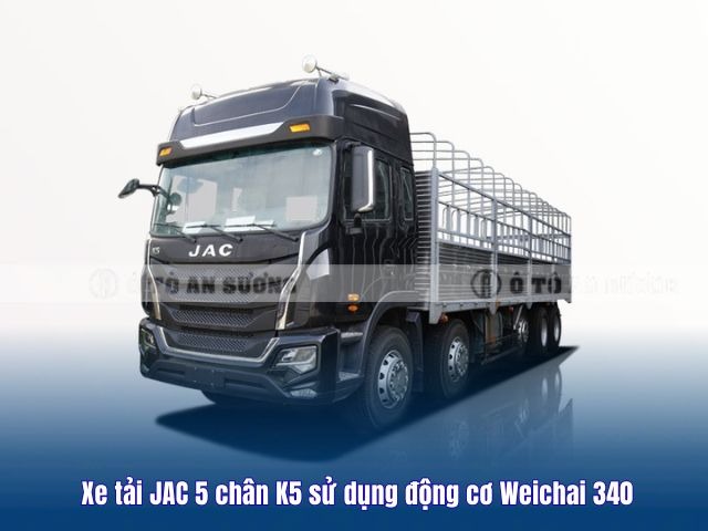 Xe tải JAC 5 chân K5 sử dụng động cơ Weichai 340