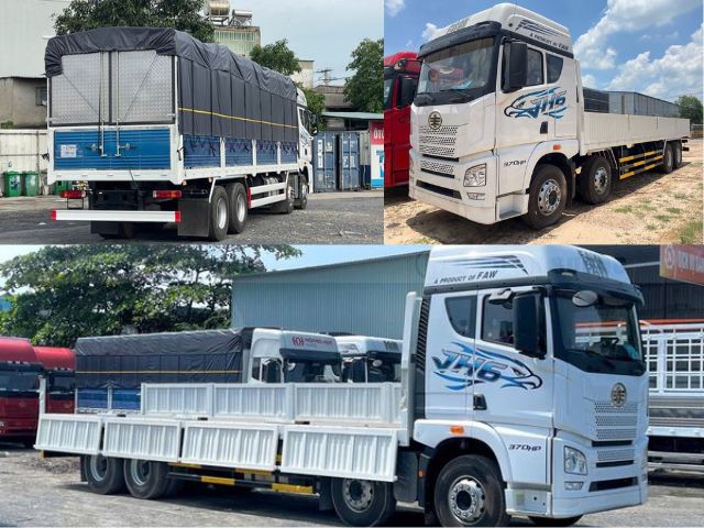 Thùng FAW JH6 4 chân dài 9m7 với tải trọng 17.8 tấn