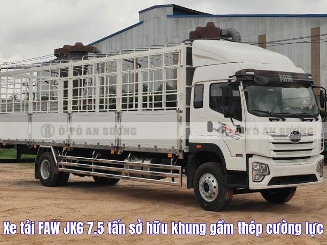 Xe tải FAW JK6 7.5 tấn sở hữu khung gầm thép cường lực nguyên khối