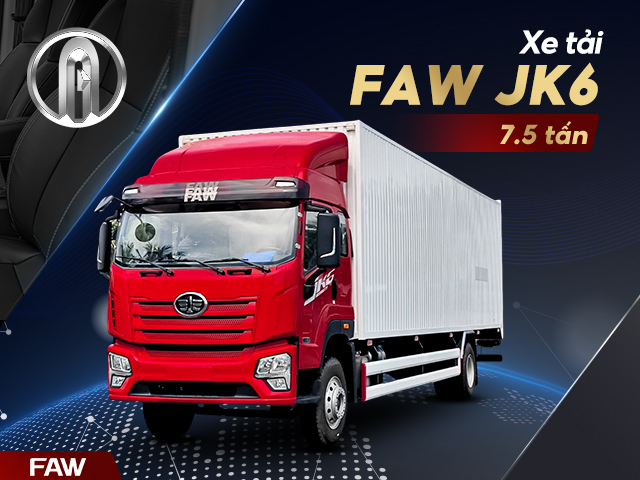 Xe tải thùng FAW JK6 tải trọng 7.5 tấn, thùng dài 9.9m