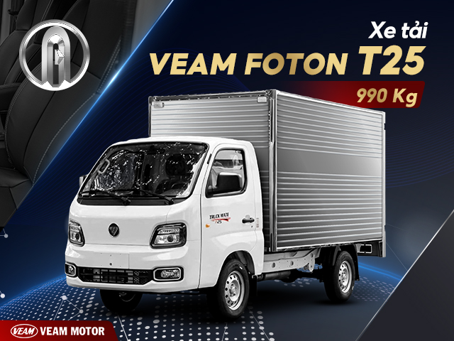 Xe tải Veam Foton T25 990kg là dòng xe tải nhỏ máy xăng thế hệ mới