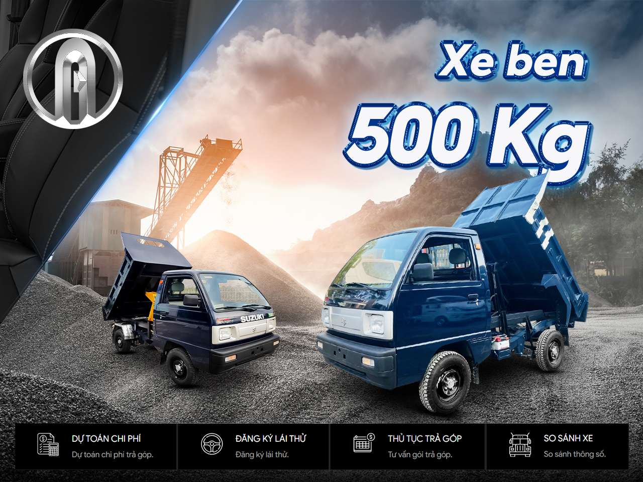 Các dòng xe ben 500kg đáng mua nhất