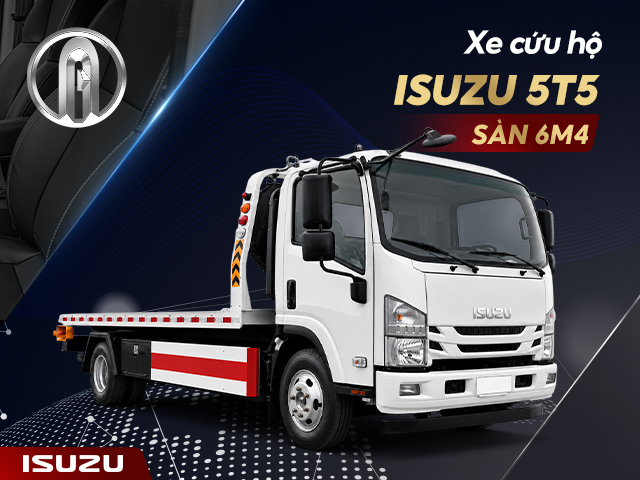 Xe cứu hộ Isuzu 5.5 tấn 2 chức năng sàn 6m4
