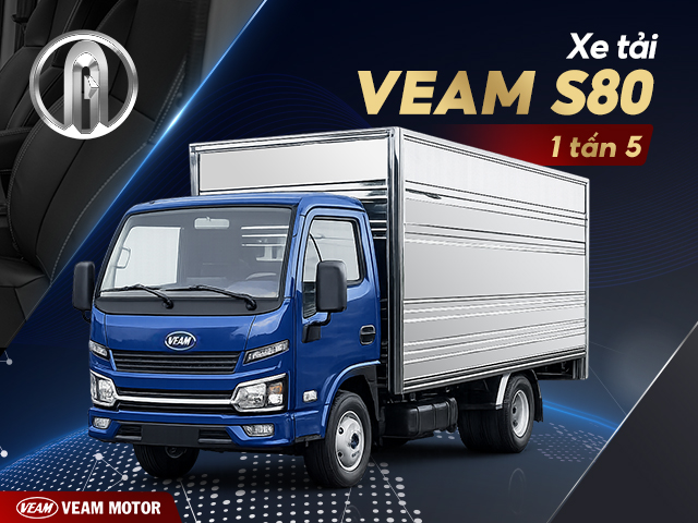 Xe tải Veam S80 thùng dài 3m65 máy dầu