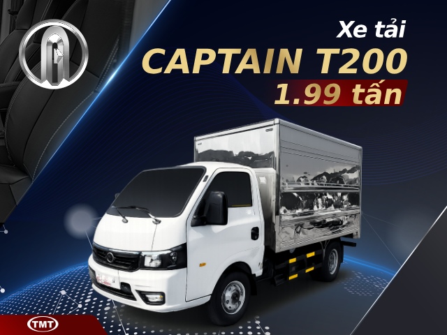 Xe tải TMT Captain T200 1.99 tấn thùng dài 3m3