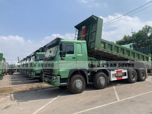 Mua xe ben Howo 4 chân V7G thùng vuông & thùng đúc trả góp 85%