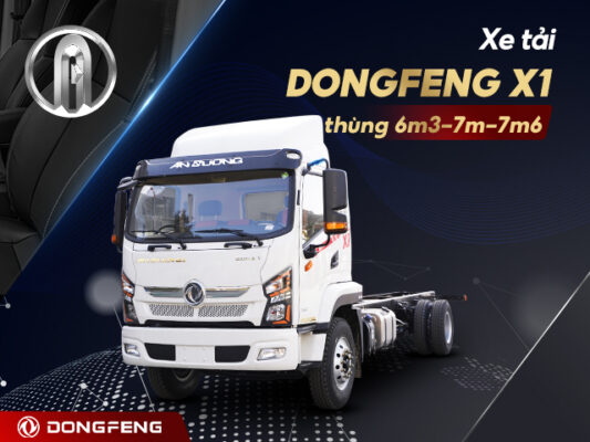 Xe tải dongfeng X1 180HP có 2 phiên bản thùng và tải trọng khác nhau