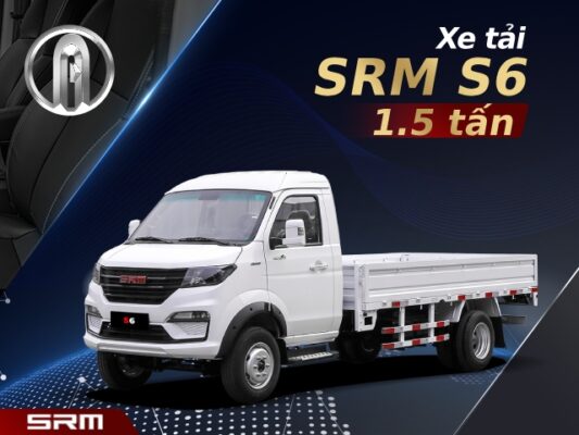 Xe tải SRM S6 1.5 tấn là mẫu xe tải nhẹ đa dụng thùng dài 3m4