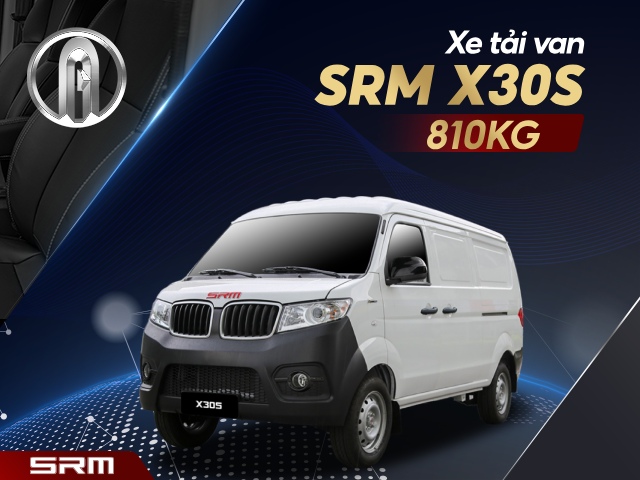 Xe van SRM X30S 2 chỗ chở hàng trong thành phố không bị cấm tải