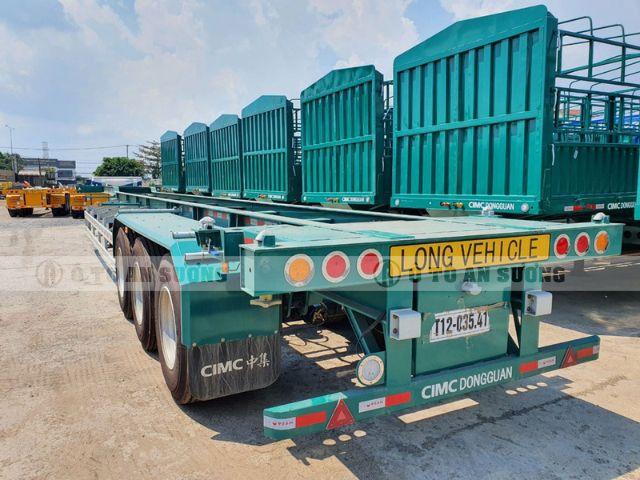 Rơ mooc cổ cò CIMC 48 feet 3 trục khung gầm thép cường lực Q345B