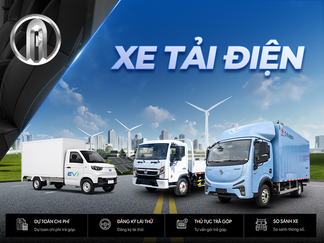 Tổng hợp các dòng xe tải điện bán chạy nhất