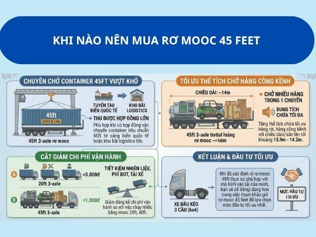 Những doanh nghiệp nên mua rơ mooc 45 feet