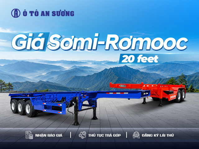 Cập nhật giá sơ mi rơ mooc 20 feet cimc ( dongguan), ZK 2 trục, 3 trục