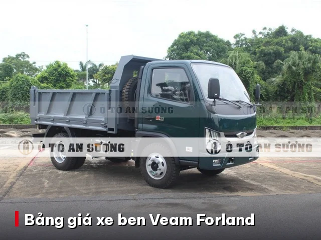 Bảng giá xe ben Veam Forland D65, D65S, D90 và X160