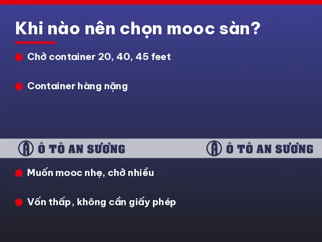 Khi nào nên chọn mooc sàn chở container