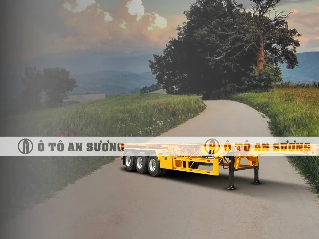 Mooc xương CIMC 40 feet 3 trục khung hở chở container