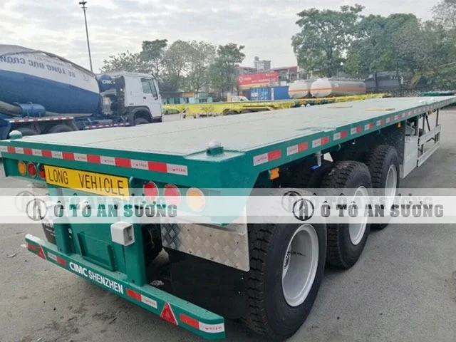 Rơ mooc sàn CIMC 40 feet 3 trục tải 31,7 tấn